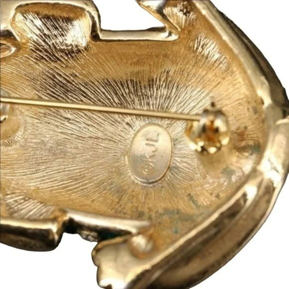 Vintage Kenneth Jay Lane Critter Series Frog Prince Brooch & Trinket Box - Picture 7 of 8